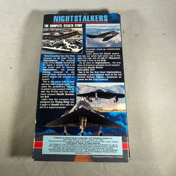 Night Stalkers Stealth Aircraft Documentary 1990 Skytrax Video VHS 30 Minutes - Picture 2 of 3